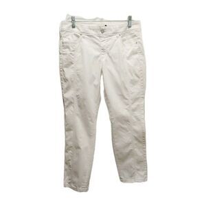 White House Black Market Feel Beutiful Straight Crop Jeans Women's Size 8 White